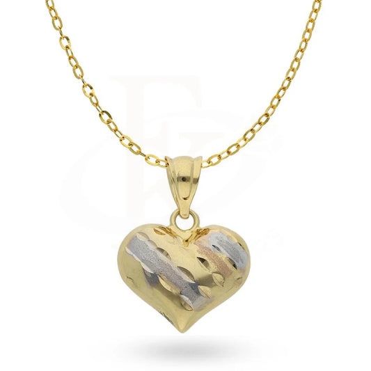 Gold Necklace (Chain With Heart Shaped Pendant) 18Kt - Fkjnkl18K1997 Necklaces