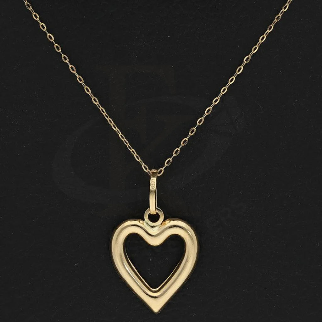 Gold Necklace (Chain With Heart Shaped Pendant) 18Kt - Fkjnkl18K2257 Necklaces