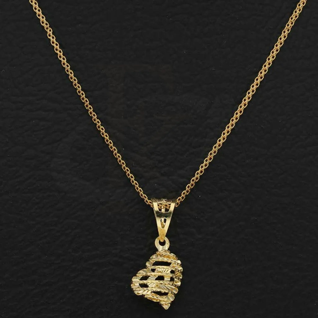 Gold Necklace (Chain With Heart Shaped Pendant) 18Kt - Fkjnkl18K2821 Necklaces