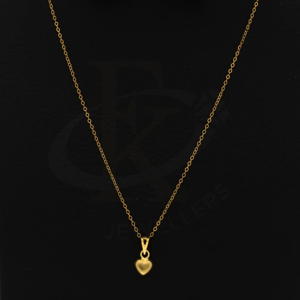 Gold Necklace (Chain With Heart Shaped Pendant) 21Kt - Fkjnkl21Km8405 Necklaces