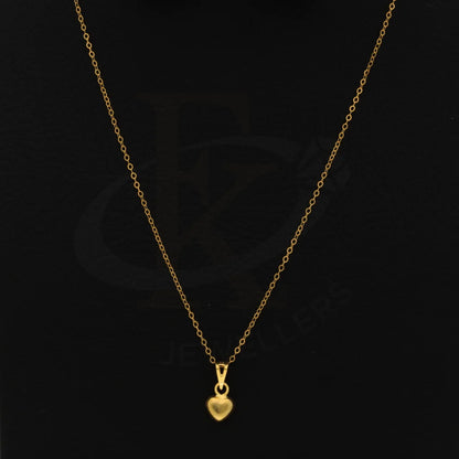 Gold Necklace (Chain With Heart Shaped Pendant) 21Kt - Fkjnkl21Km8405 Necklaces