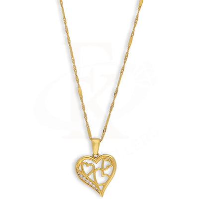 Gold Necklace (Chain With Heart Shaped Pendant) 22Kt - Fkjnkl22K5612 Necklaces