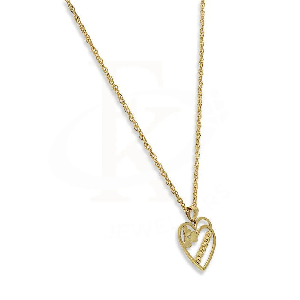 Gold Necklace (Chain With Hearts Pendant) 18Kt - Fkjnkl18K3090 Necklaces