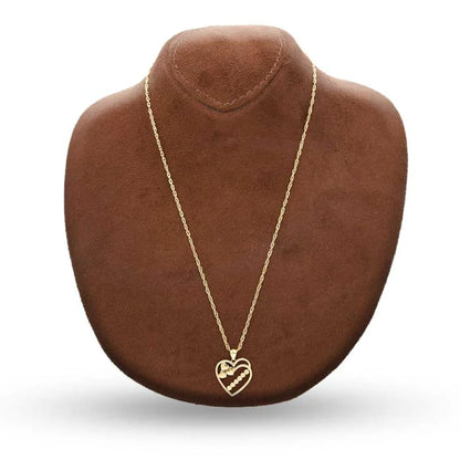 Gold Necklace (Chain With Hearts Pendant) 18Kt - Fkjnkl18K3090 Necklaces