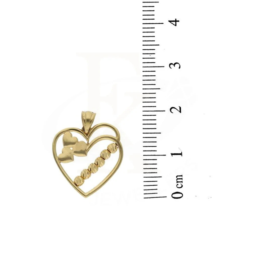 Gold Necklace (Chain With Hearts Pendant) 18Kt - Fkjnkl18K3090 Necklaces