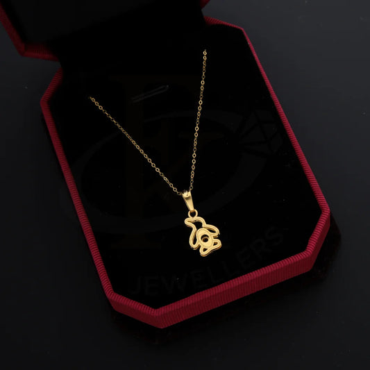 Gold Necklace (Chain With Hollow Penguin Pendant) 21Kt - Fkjnkl21Km8660 Necklaces