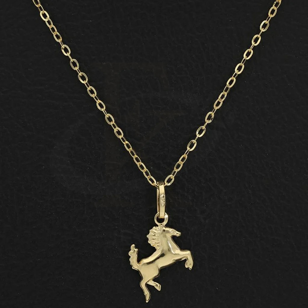 Gold Necklace (Chain With Horse Pendant) 18Kt - Fkjnkl18K2524 Necklaces