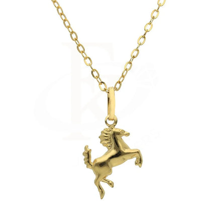 Gold Necklace (Chain With Horse Pendant) 18Kt - Fkjnkl18K2524 Necklaces