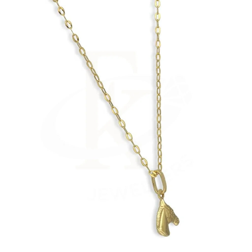 Gold Necklace (Chain With Horse Pendant) 18Kt - Fkjnkl18K3127 Necklaces