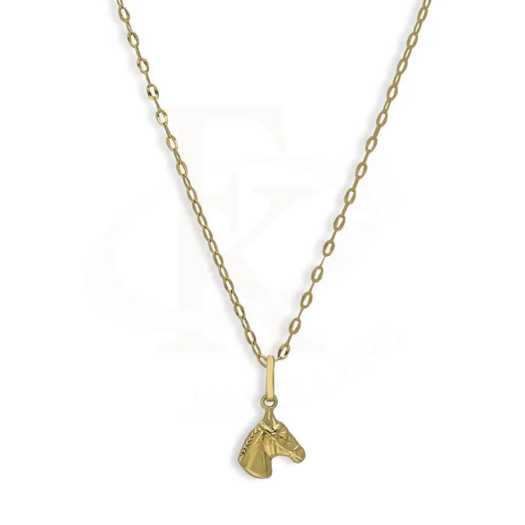 Gold Necklace (Chain With Horse Pendant) 18Kt - Fkjnkl18K3127 Necklaces