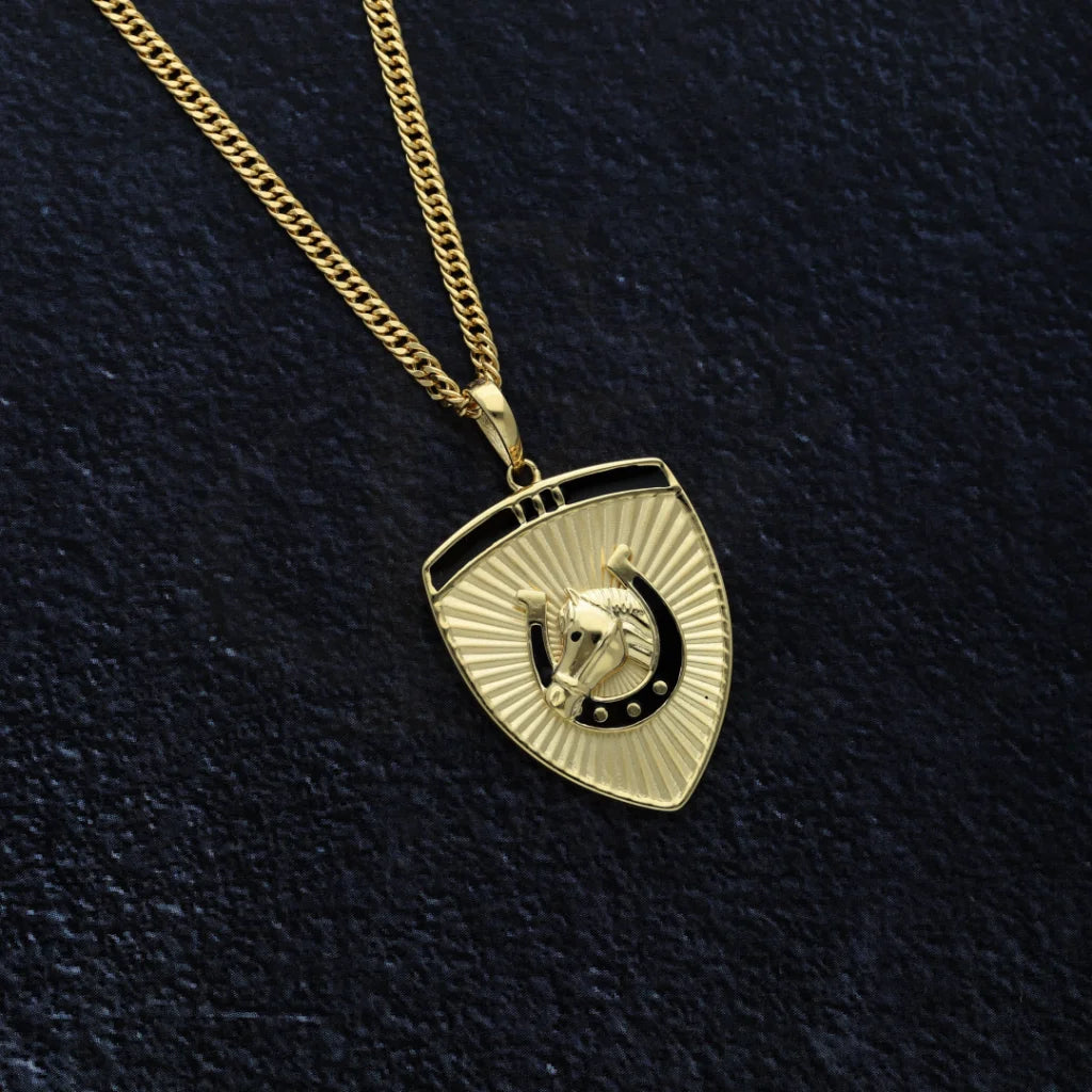 Gold Horse Shaped Necklace 18Kt - Fkjnkl18K8322 Necklaces