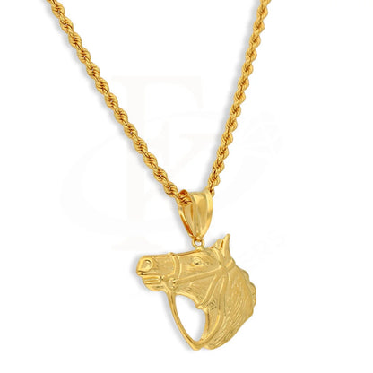 Gold Necklace (Chain With Horse Pendant) 22Kt - Fkjnkl22K3170 Necklaces