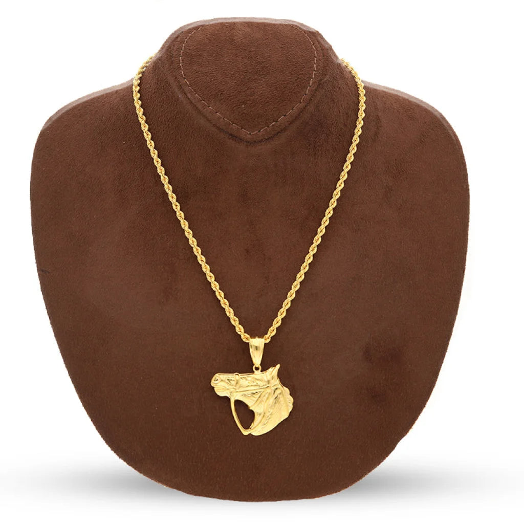 Gold Necklace (Chain With Horse Pendant) 22Kt - Fkjnkl22K3170 Necklaces