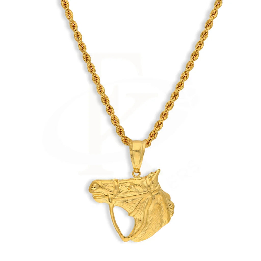 Gold Necklace (Chain With Horse Pendant) 22Kt - Fkjnkl22K3170 Necklaces