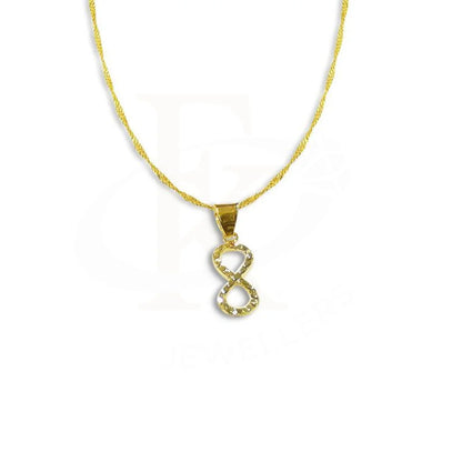 Gold Necklace (Chain With Infinity Pendant) 18Kt - Fkjnkl1226 Necklaces