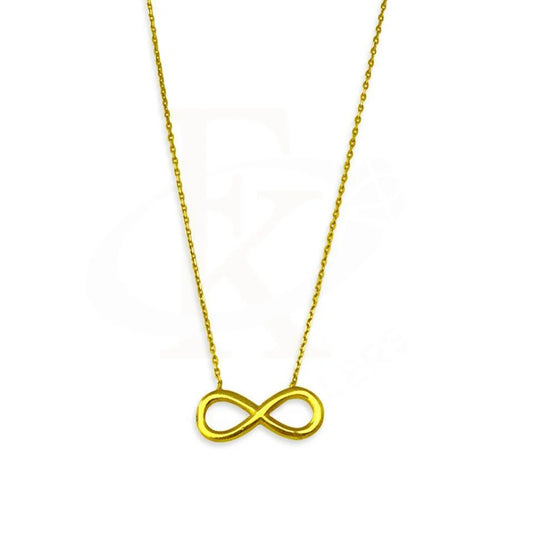 Gold Necklace (Chain With Infinity Pendant) 18Kt - Fkjnkl1491 Necklaces