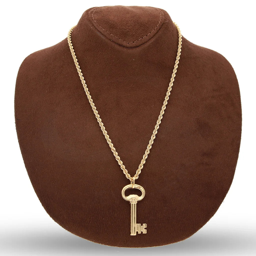 Gold Necklace (Chain With Key Pendant) 18Kt - Fkjnkl18K5460 Necklaces