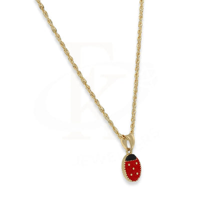 Gold Necklace (Chain With Ladybug Shaped Pendant) 18Kt - Fkjnkl18K5109 Necklaces