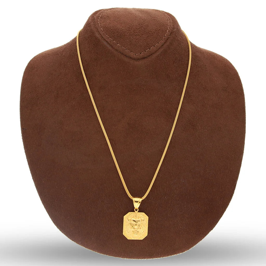 Gold Necklace (Chain With Lion Pendant) 22Kt - Fkjnkl22K5620 Necklaces