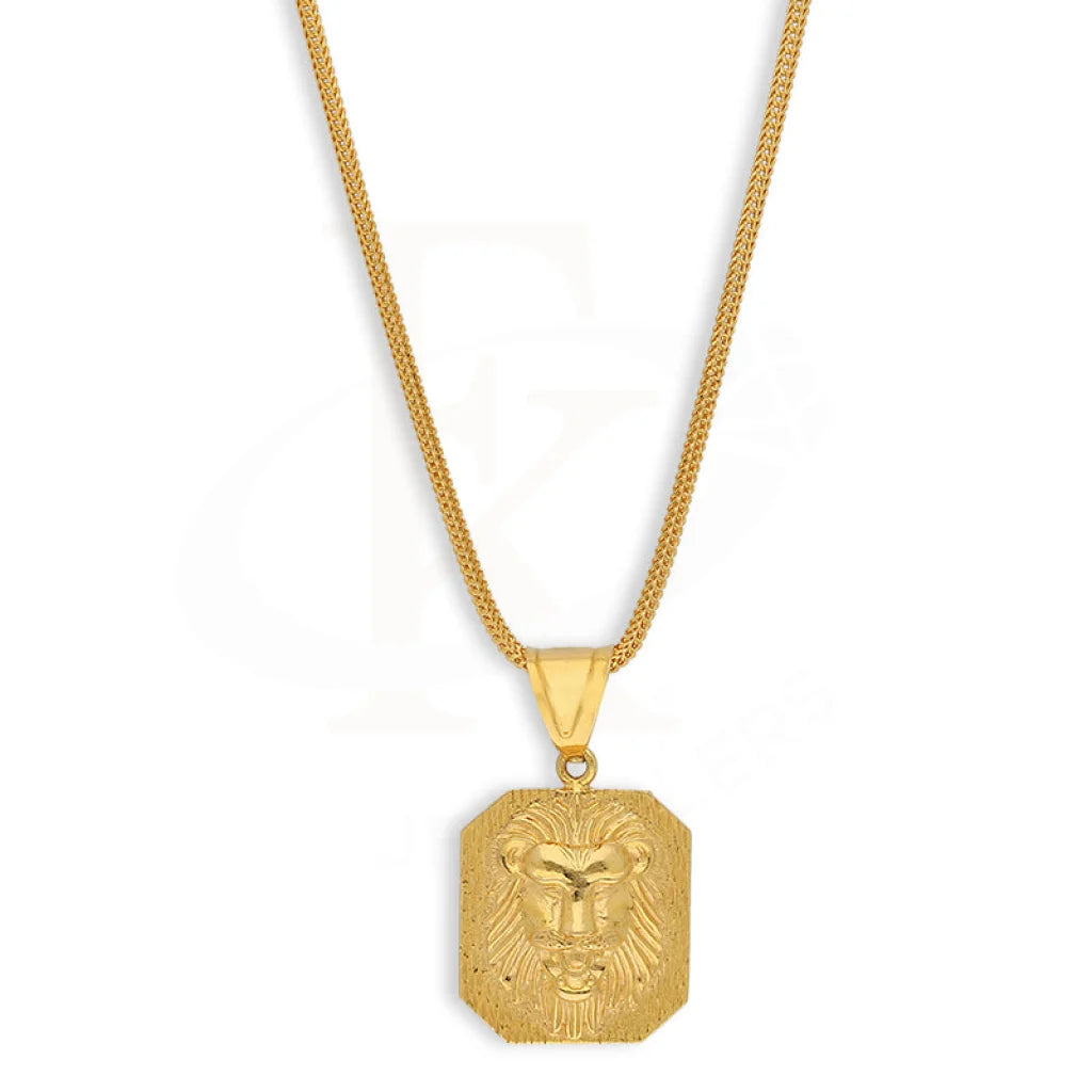 Gold Necklace (Chain With Lion Pendant) 22Kt - Fkjnkl22K5620 Necklaces