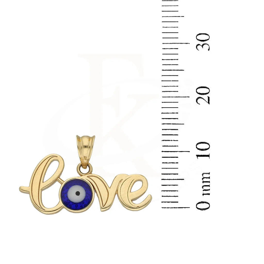 Gold Necklace (Chain With Love And Evil Eye Pendant) 18Kt - Fkjnkl18K5224 Necklaces