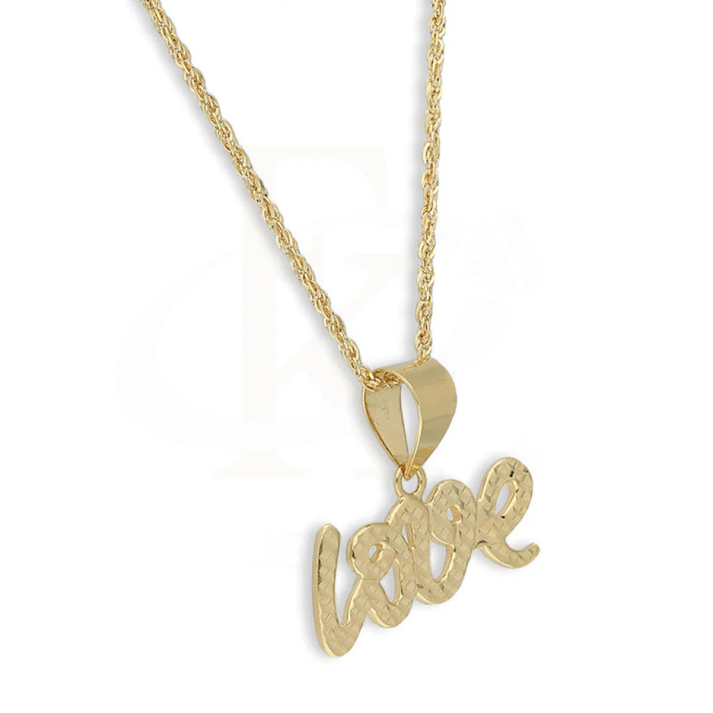 Gold Necklace (Chain With Love Pendant) 18Kt - Fkjnkl18K5229 Necklaces