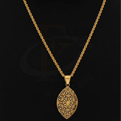 Gold Necklace (Chain With Eye Shaped Pendant) 21Kt - Fkjnkl21Km8385 Necklaces