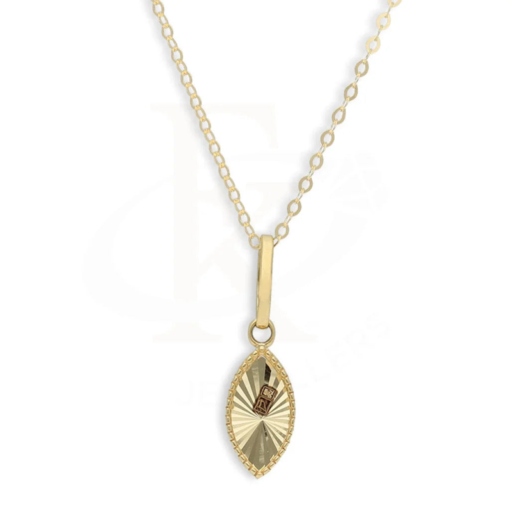 Gold Necklace (Chain With Marquise Shaped Pendant) 18Kt - Fkjnkl18K5241 Necklaces