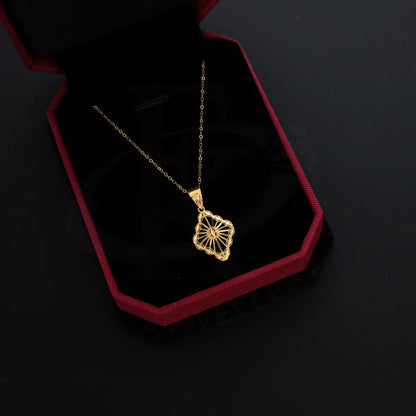 Copy Of Gold Necklace (Chain With Marquise Shaped Pendant) 21Kt - Fkjnkl21Km8655 Necklaces
