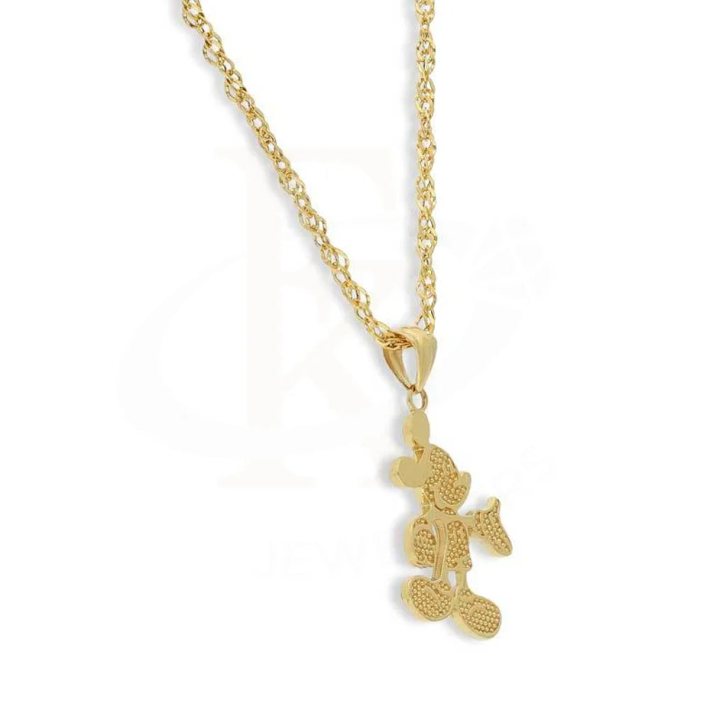 Gold Necklace (Chain With Mickey Mouse Pendant) 18Kt - Fkjnkl18K3086 Necklaces