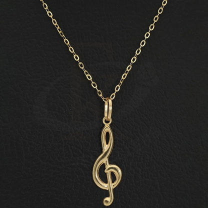 Gold Necklace (Chain With Musical Note Pendant) 18Kt - Fkjnkl18K2496 Necklaces