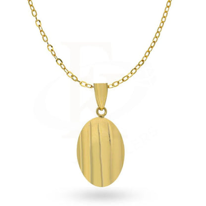 Gold Necklace (Chain With Oval Shaped Pendant) 18Kt - Fkjnkl18K1996 Necklaces