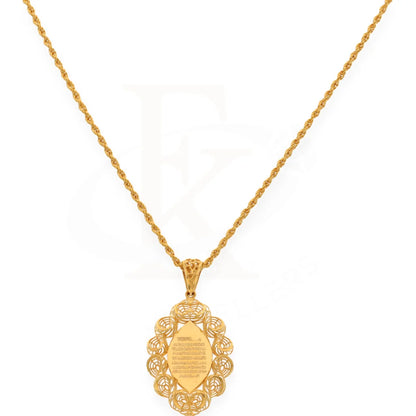 Gold Necklace (Chain With Pendant) 21Kt- Fkjnkl21K7682 Necklaces