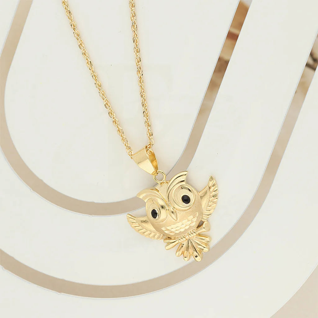 Gold Necklace (Chain With Owl Pendant) 18Kt - Fkjnkl18K5102 Necklaces