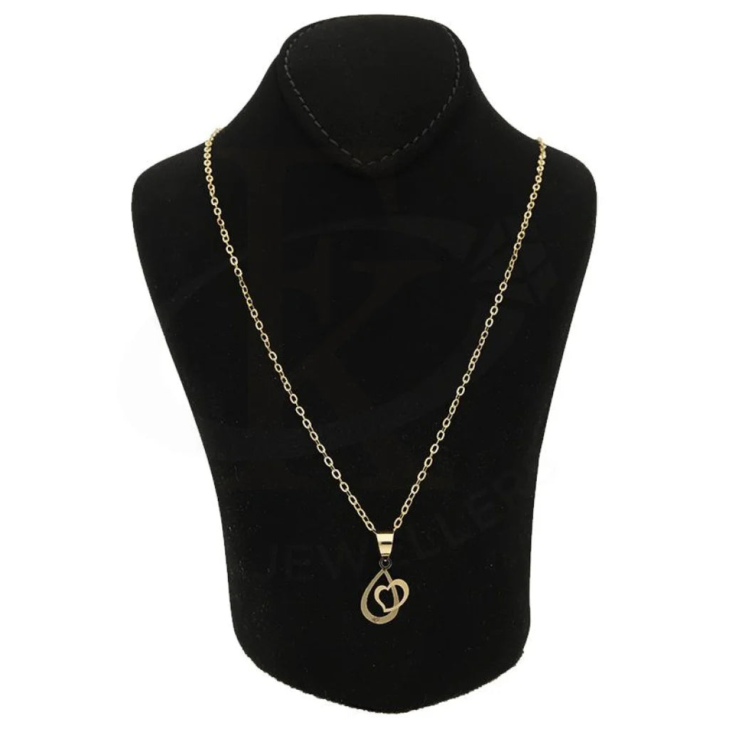 Gold Necklace (Chain With Pear In Heart Pendant) 18Kt - Fkjnkl18K2527 Necklaces