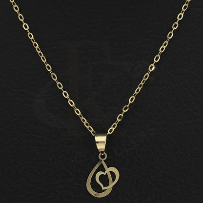 Gold Necklace (Chain With Pear In Heart Pendant) 18Kt - Fkjnkl18K2527 Necklaces
