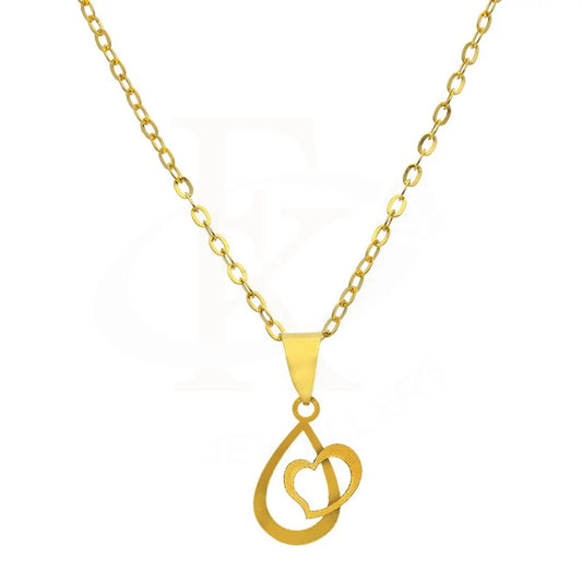 Gold Necklace (Chain With Pear In Heart Pendant) 18Kt - Fkjnkl18K2527 Necklaces