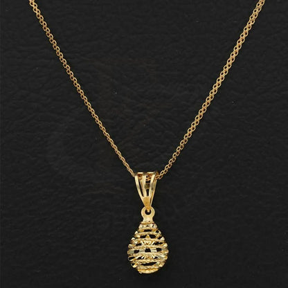 Gold Necklace (Chain With Pear Shaped Pendant) 18Kt - Fkjnkl18K2820 Necklaces