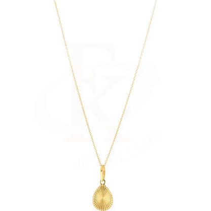 Gold Necklace (Chain With Pear Shaped Pendant) 21Kt - Fkjnkl21K3072 Necklaces