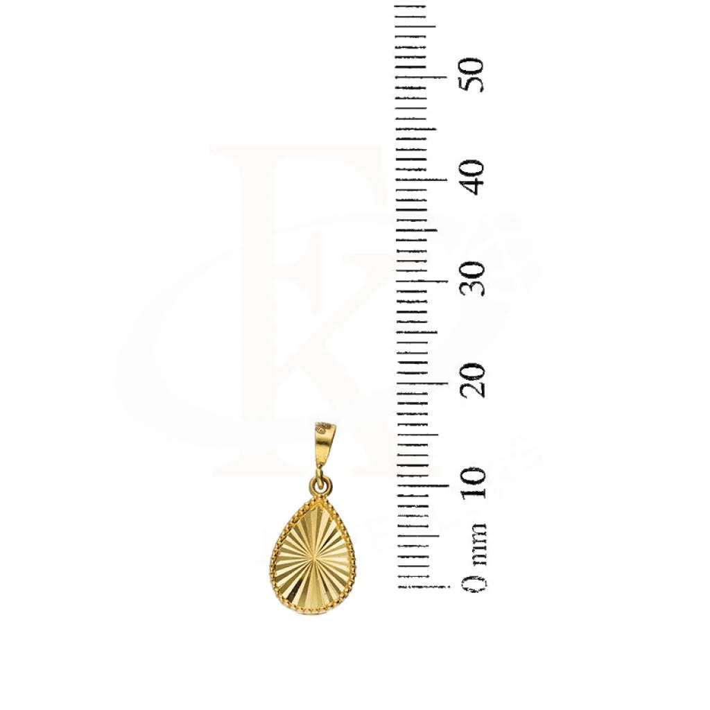 Gold Necklace (Chain With Pear Shaped Pendant) 21Kt - Fkjnkl21Km1002 Necklaces