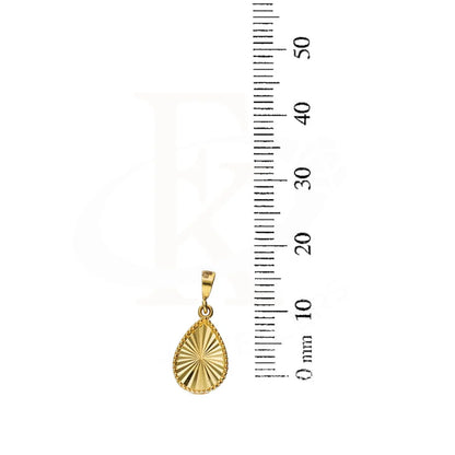 Gold Necklace (Chain With Pear Shaped Pendant) 21Kt - Fkjnkl21Km1002 Necklaces