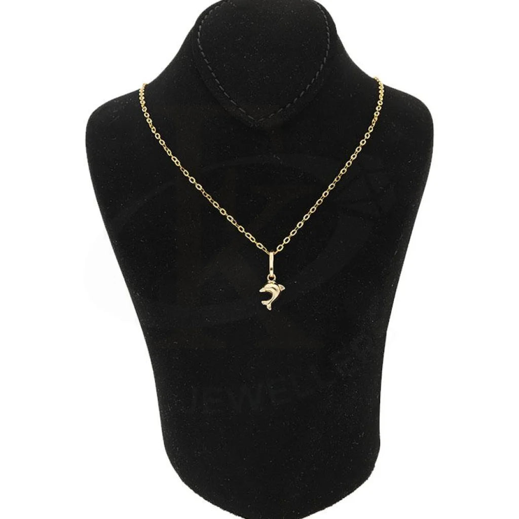 Gold Necklace (Chain With Pendant) 18Kt - Fkjnkl1169 Necklaces