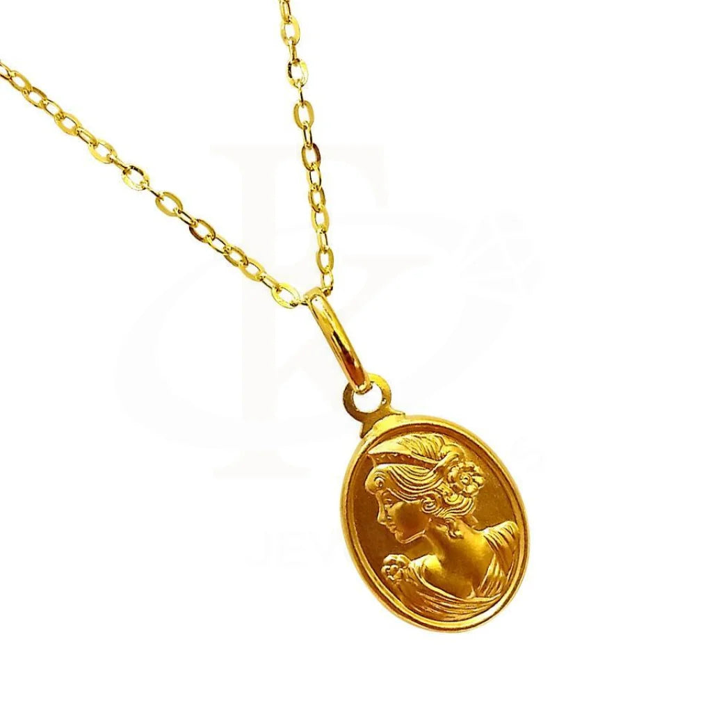 Gold Necklace (Chain With Pendant) 18Kt - Fkjnkl1224 Necklaces