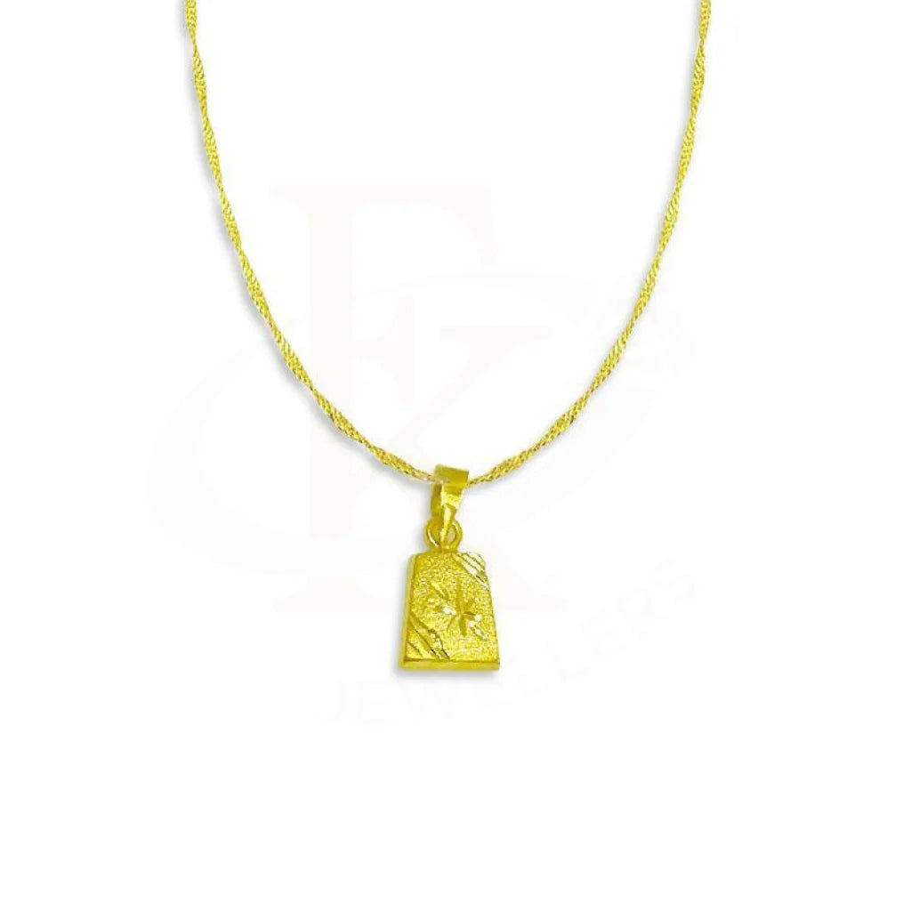 Gold Necklace (Chain With Pendant) 18Kt - Fkjnkl1482 Necklaces