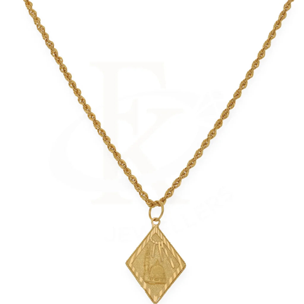 Gold Necklace (Chain With Pendant) 21Kt- Fkjnkl21K7632 Necklaces