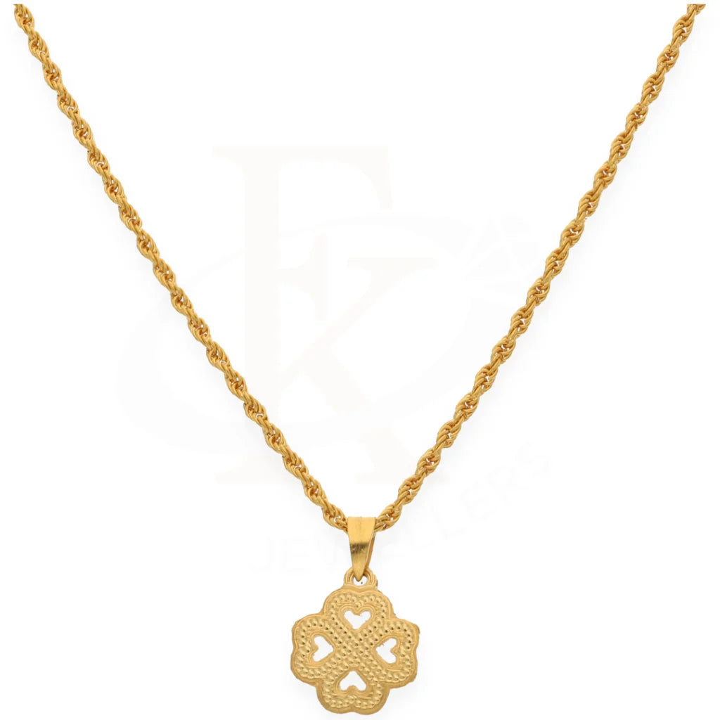 Gold Necklace (Chain With Pendant) 21Kt- Fkjnkl21K7633 Necklaces