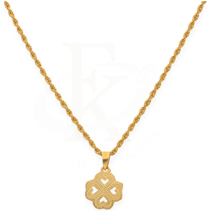 Gold Necklace (Chain With Pendant) 21Kt- Fkjnkl21K7633 Necklaces