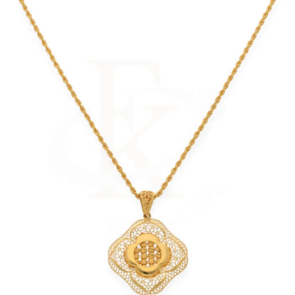 Gold Necklace (Chain With Pendant) 21Kt- Fkjnkl21K7646 Necklaces