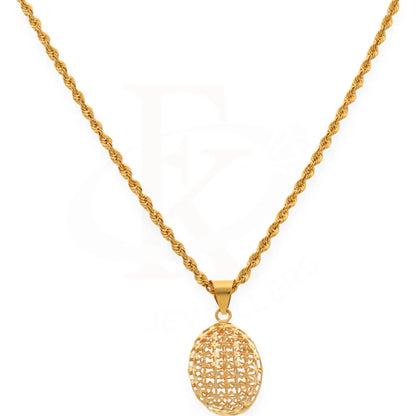 Gold Necklace (Chain With Pendant) 21Kt- Fkjnkl21K7652 Necklaces