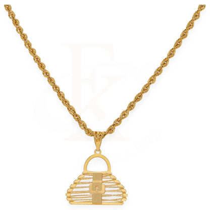 Gold Necklace (Chain With Pendant) 21Kt- Fkjnkl21K7690 Necklaces